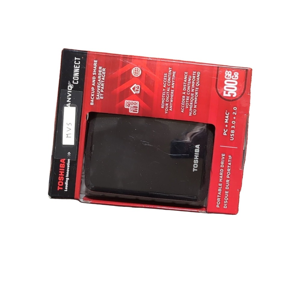 Toshiba Canvio Connect V73600-A 500GB Portable External Hard Drive USB 3.0 Black